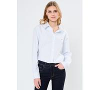 Tommy Jeans Damen Hemd Oxford Regular Fit, Mehrfarbig (Sweet Blue/White Stripe), L