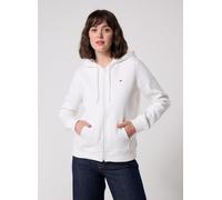Tommy Jeans Damen Sweatjacke Zip-Thru mit Kapuze Offwhite Größe S