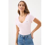 Tommy Jeans Dw0dw17385 Kurzarm-t-shirt Mit V-ausschnitt L Light Pink