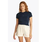 Tommy Jeans Slim Tonal Linear Damen T-Shirt dunkelblau - M