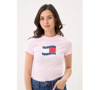 Tommy Jeans - Bekleidung Tjw Slim Wavy Flag T DW0DW22781 - Rosa - Größe S