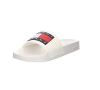 Tommy Jeans Damen Badelatschen Sandalen Pantolette Synthetik Flipflops Strand Logoprint Tommy Hilfiger Pool Slide Badepantolette Badelatschen