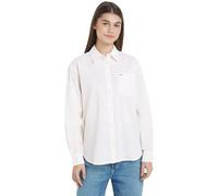 Tommy Jeans Damen Bluse Stripe Linen Shirt Hemdbluse, Gelb (Lemon Zest / Stripe), XXS