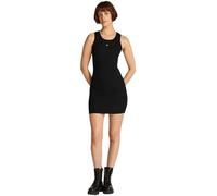 Tommy Jeans Damen Bodycon Kleid Essential Rib Kurzarm, Schwarz (Black), XS