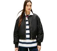 Tommy Jeans Damen Bomberjacke Essential mit Ärmeltasche, Schwarz (Black), L