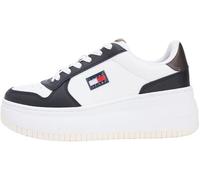 Tommy Jeans Damen Court Sneaker Basket Flatform zum Schnüren, Mehrfarbig (Ecru/Black), 39