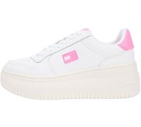 Tommy Jeans Damen Court Sneaker Basket Flatform zum Schnüren, Rosa (Ecru/Synthetic Blush), 39