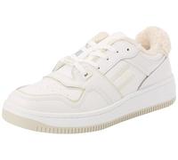 Tommy Jeans Damen Court Sneaker Retro Basket Gefüttert, Weiß (Ecru), 38