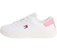 Tommy Jeans Damen Cupsole Sneaker Script Low Top, Weiß (Ecru/Enchanted Pink), 40