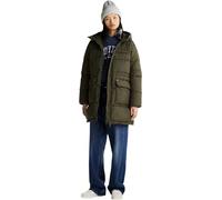Tommy Jeans Damen Daunenmantel Midi Puffer mit Kapuze, Grün (Fatigue Green), M