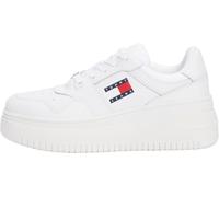 Tommy Jeans Damen Flatform Sneaker Retro Basket Flatform Essential Schuhe, Weiß (White), 36