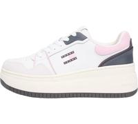 Tommy Jeans Damen TJW Retro Basket Flatform EN0EN02916 Low-Top, Beige (Ecru/Hawaii Orchid), 36.5 EU, Beige Ecru Hawaii Orchid, 36 EU