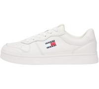 Tommy Jeans Damen Flatform Sneaker The Greenwich aus Leder, Weiß (Ecru), 40