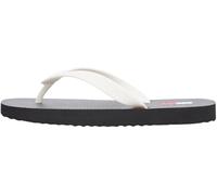 Tommy Jeans Damen Flip Flops Summer Sandal mit Logo-Prägung, Mehrfarbig (Black/Ecru), 38