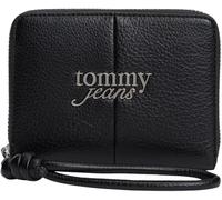 Geldbörse TOMMY JEANS "TJW BOLD MED ZA", Herren, schwarz, Lederimitat, Basic, Kleinlederwaren, Geldbeutel, Portemonnaie, Money Pocket mit Logoemblem (58817907-0) schwarz
