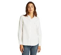 Tommy Jeans Damen Hemd Oxford Regular Fit, Weiß (Ecru), M