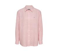 Tommy Jeans Damen Hemdbluse aus Baumwolle und Leinen, rose, Gr. L