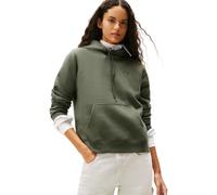 Tommy Jeans Damen Hoodie Flag Regular Fit, Grün (Pewter Green), S