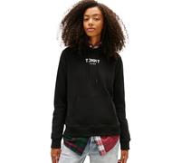 Kapuzensweatshirt TOMMY JEANS "TJW REG ESS LOGO 2 HOODIE EXT", Damen, Gr. M (38), schwarz, Sweatware, Obermaterial: 100% Baumwolle, unifarben, regular fit, Rippbündchen, Sweatshirts (75331037-M) schwa