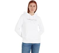 Tommy Jeans Damen Hoodie Regular Fit mit Kapuze, Weiß (White), L