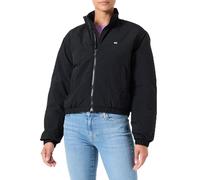 Tommy Jeans Damen Jacke Essential Padded Jacket Übergangsjacke, Schwarz (Black), L