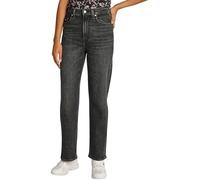 Straight-Jeans TOMMY JEANS "LAYLA HR SLIM STR", Damen, Gr. 28, Länge 32, schwarz, Denim/Jeans, Obermaterial: 99% Baumwolle, 1% Elasthan, unifarben, casual, slim fit knöchellang, Jeans, in Knöchellänge