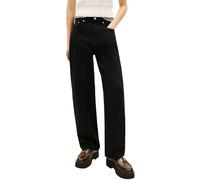 Straight-Jeans TOMMY JEANS "LAYLA HR SLIM STR", Damen, Gr. 31, Länge 30, denim schwarz, Denim/Jeans, Obermaterial: 99% Baumwolle, 1% Elasthan, unifarben, slim fit lang, Jeans Straight-Jeans, High Wais