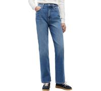Straight-Jeans TOMMY JEANS "LAYLA HR SLIM STR", Damen, Gr. 29, Länge 32, denim medium, Denim/Jeans, Obermaterial: 99% Baumwolle, 1% Elasthan, unifarben, slim fit lang, Jeans Straight-Jeans, High Waist