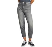 Mom-Jeans TOMMY JEANS "MOM JEAN UH TPR", Damen, Gr. 27, Länge 30, schwarz (denim schwarz3), Denim/Jeans, Obermaterial: 99% Baumwolle, 1% Elasthan, unifarben, casual, regular fit knöchelfrei, Jeans, mi