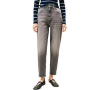 Mom-Jeans TOMMY JEANS "MOM JEAN UH TPR", Damen, Gr. 30, Länge 30, blau (denim grau), Denim/Jeans, Obermaterial: 99% Baumwolle, 1% Elasthan, regular fit knöchelfrei, Jeans, mit Logo-Stickereien, in knö