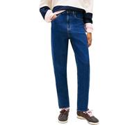 Mom-Jeans TOMMY JEANS "MOM JEAN UH TPR", Damen, Gr. 29, Länge 30, denim schwarz, Denim/Jeans, Obermaterial: 99% Baumwolle, 1% Elasthan, regular fit knöchelfrei, Jeans, mit Logo-Stickereien, in knöchel