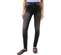 Tommy Jeans Damen Jeans Hose Nora Mid Waist Skinny Fit, Schwarz (Denim Black), 25W/28L