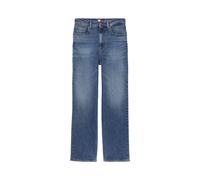 Straight-Jeans TOMMY JEANS "Layla High Rise Slim Straight", Damen, Gr. 30, Länge 30, blau (denim medium), Denim/Jeans, Obermaterial: 99% Baumwolle, 1% Elasthan, unifarben, casual, slim fit knöchellang