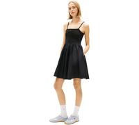 Tommy Jeans Damen Kleid Poplin Strappy Extra Slim Fit, Schwarz (Black), L