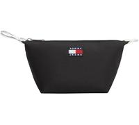 Kulturbeutel TOMMY JEANS "TJW ESS DAILY WASHBAG", Damen, Gr. B/H/T: 26cm x 12cm x 10cm, schwarz, Textil, Taschen Kulturbeutel, Unisex Kulturtasche, Waschbeutel mit Logo-Aufnäher (75362648-0) schwarz