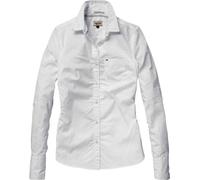Tommy Jeans Damen Lang - regulär Bluse Weiß (100 Classic White) 32 (XS)