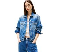 Tommy Jeans Damen Lightweight Trucker Jean Jacket with Embroidered Logo Jeansjacke, Denim, Größe M (US), S
