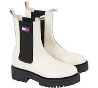 Tommy Jeans Damen Mid Boot Stiefel Urban Chelsea Stiefeletten, Elfenbein (Rich Cream), 39