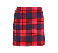 Tommy Jeans Damen Minirock TJW CHECK WRAP MINI SKIRT rot/schwarz - XS