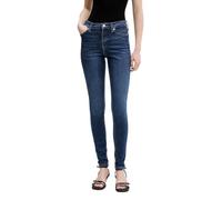 Skinny-fit-Jeans TOMMY JEANS "NORA MR SKNY AH1280", Damen, Gr. 30, Länge 30, denim schwarz, Denim/Jeans, Obermaterial: 85% Baumwolle, 7% Lyocell, 6% Elastomultiester, 2% Elasthan, unifarben, skinny fi