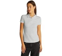 Tommy Jeans Damen Poloshirt Kurzarm Slim Essential Stretch, Weiß (Ecru), S