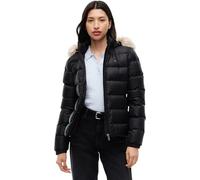 Tommy Jeans Shaped Fit Daunenjacke mit Logo-Stitching in Black, Größe XL