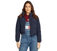 Tommy Jeans Damen Pufferjacke Cropped Essential Puffer Kurz, Blau (Dark Night Navy), L