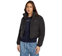 Tommy Jeans Damen Pufferjacke Cropped Essential Puffer Kurz, Schwarz (Black), L