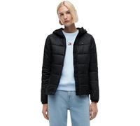 Tommy Jeans Damen Pufferjacke Hooded mit Reißverschluss, Schwarz (Black), S