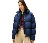 Tommy Jeans Damen Pufferjacke Rouched mit Daunenfüllung, Blau (Dark Night Navy), S