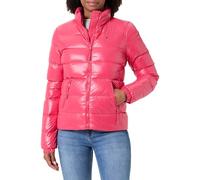 Steppjacke TOMMY JEANS "TJW SLIM ZIP PRINT DOWN JACKET", Damen, Gr. S (36), vintage cerise, Web, Obermaterial: 100% Nylon, slim fit, elastischer Bund, Jacken Steppjacke (66373831-S) vintage cerise
