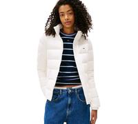 Tommy Jeans Damen Pufferjacke Slim Zip Print Down Wasserabweisend, Weiß (Ecru), S