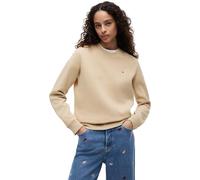 Tommy Jeans Damen Pullover Crew Neck Rundhalsausschnitt, Beige (Gentle Gold), M
