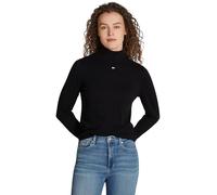Tommy Jeans Damen Pullover Essential Turtle Neck Rollkragenpullover, Schwarz (Black), XL